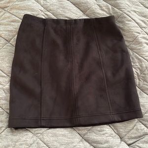 Black velvety skirt
